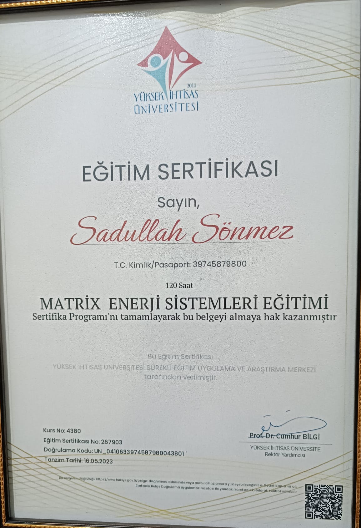 MATRİX 2 NOKTA  ENERJİ UYGULAMASI 4 Seans